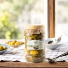 Green Olives marinated with lemon and green pepper